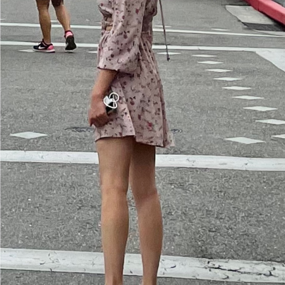 Pink / floral print / cute design / summer dress / small